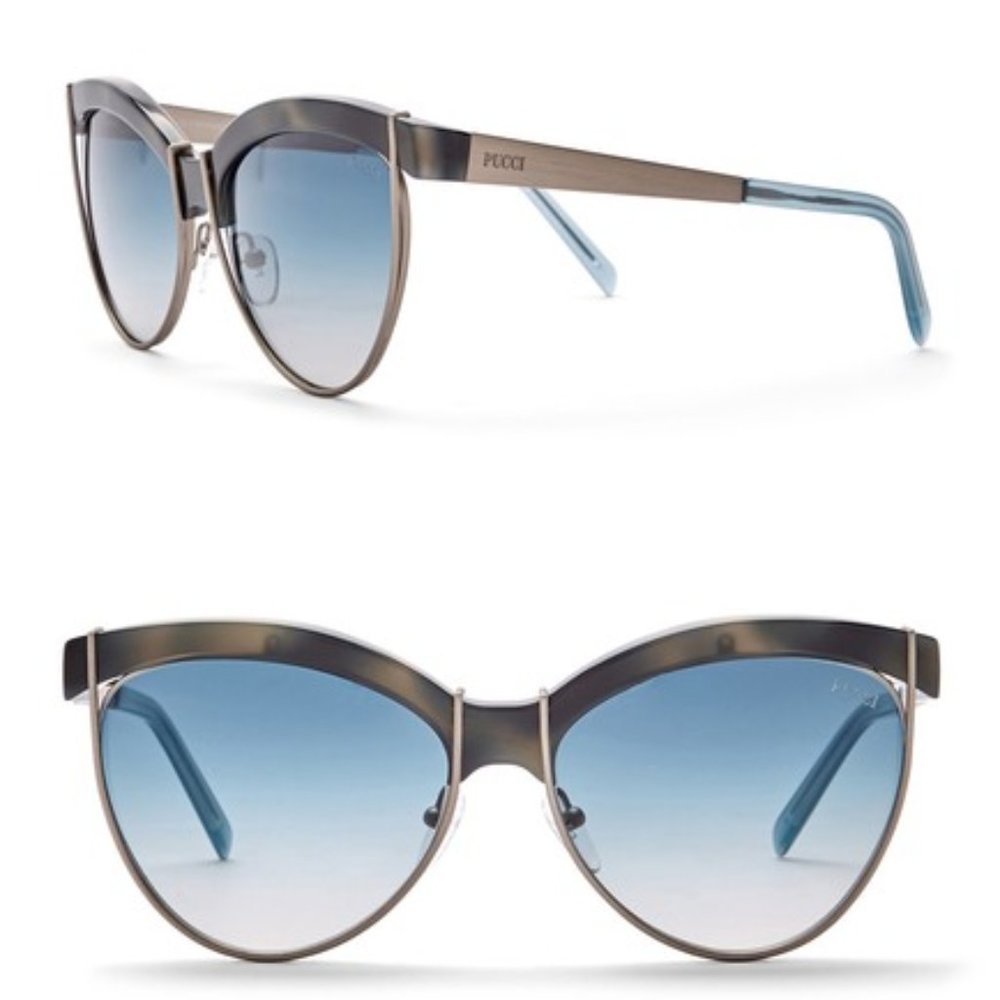 NEW Emilio Pucci 57mm Cat Eye Sunglasses